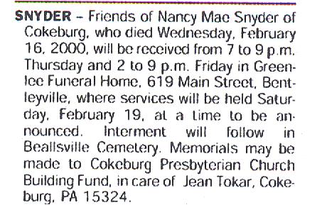 Nancy Mae Snyder